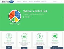 Tablet Screenshot of biotechdesk.com